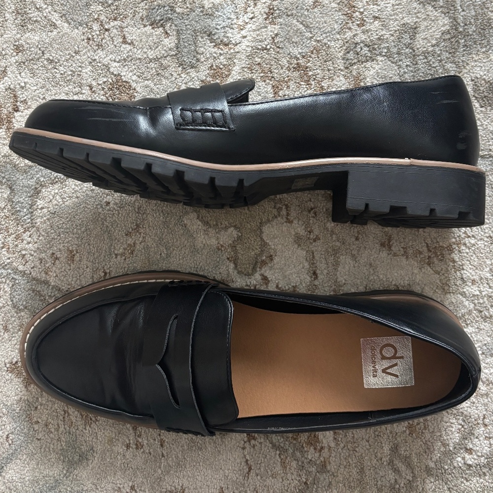 Dolce Vita Carley Lug Sole Loafer, Blk Sz 10